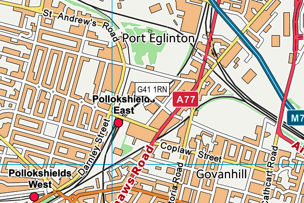 G41 1RN map - OS VectorMap District (Ordnance Survey) G41 1RN map - OS VectorMap District (Ordnance Survey)