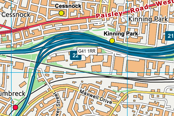 G41 1RR map - OS VectorMap District (Ordnance Survey) G41 1RR map - OS VectorMap District (Ordnance Survey)