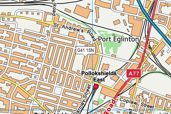 G41 1SN map - OS VectorMap District (Ordnance Survey) G41 1SN map - OS VectorMap District (Ordnance Survey)