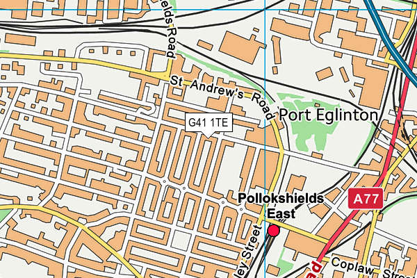 G41 1TE map - OS VectorMap District (Ordnance Survey) G41 1TE map - OS VectorMap District (Ordnance Survey)