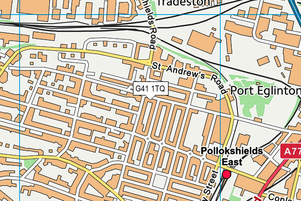 G41 1TQ map - OS VectorMap District (Ordnance Survey) G41 1TQ map - OS VectorMap District (Ordnance Survey)