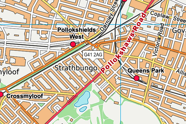 G41 2AG map - OS VectorMap District (Ordnance Survey) G41 2AG map - OS VectorMap District (Ordnance Survey)