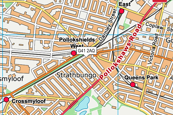 G41 2AQ map - OS VectorMap District (Ordnance Survey) G41 2AQ map - OS VectorMap District (Ordnance Survey)