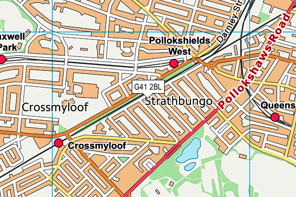 G41 2BL map - OS VectorMap District (Ordnance Survey) G41 2BL map - OS VectorMap District (Ordnance Survey)