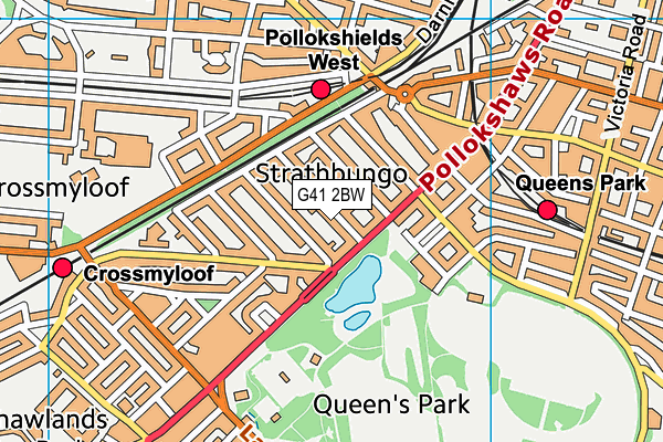 G41 2BW map - OS VectorMap District (Ordnance Survey) G41 2BW map - OS VectorMap District (Ordnance Survey)