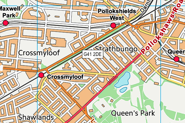 G41 2DE map - OS VectorMap District (Ordnance Survey) G41 2DE map - OS VectorMap District (Ordnance Survey)