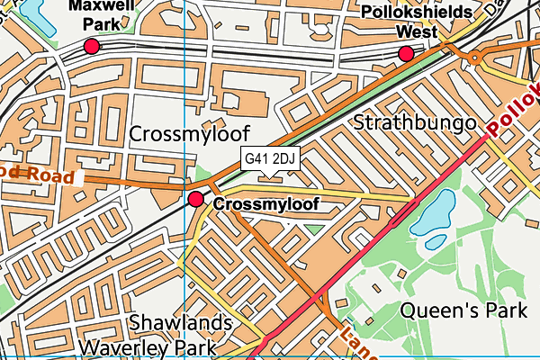 G41 2DJ map - OS VectorMap District (Ordnance Survey) G41 2DJ map - OS VectorMap District (Ordnance Survey)