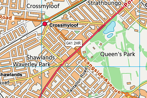 G41 2HR map - OS VectorMap District (Ordnance Survey)