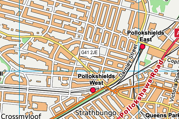 G41 2JE map - OS VectorMap District (Ordnance Survey) G41 2JE map - OS VectorMap District (Ordnance Survey)
