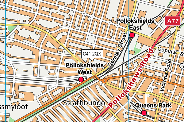 G41 2QX map - OS VectorMap District (Ordnance Survey)