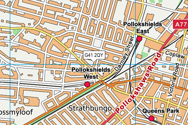 G41 2QY map - OS VectorMap District (Ordnance Survey)