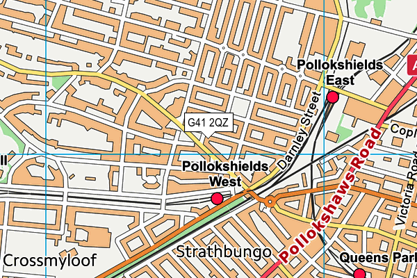 G41 2QZ map - OS VectorMap District (Ordnance Survey) G41 2QZ map - OS VectorMap District (Ordnance Survey)
