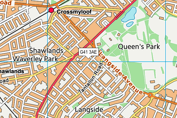 G41 3AE map - OS VectorMap District (Ordnance Survey) G41 3AE map - OS VectorMap District (Ordnance Survey)