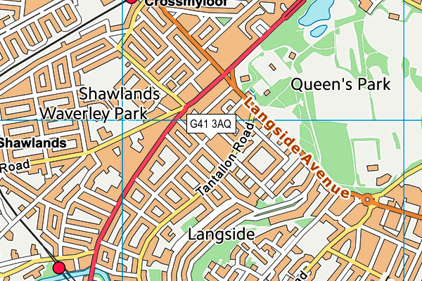 G41 3AQ map - OS VectorMap District (Ordnance Survey) G41 3AQ map - OS VectorMap District (Ordnance Survey)