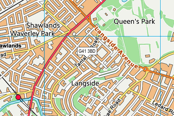 G41 3BD map - OS VectorMap District (Ordnance Survey) G41 3BD map - OS VectorMap District (Ordnance Survey)