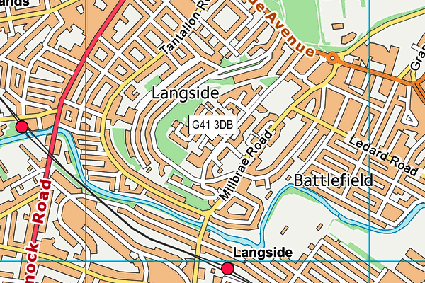 G41 3DB map - OS VectorMap District (Ordnance Survey) G41 3DB map - OS VectorMap District (Ordnance Survey)
