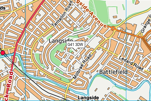 G41 3DW map - OS VectorMap District (Ordnance Survey) G41 3DW map - OS VectorMap District (Ordnance Survey)