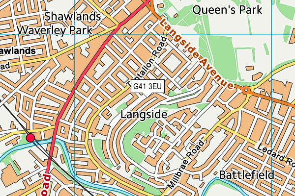 G41 3EU map - OS VectorMap District (Ordnance Survey) G41 3EU map - OS VectorMap District (Ordnance Survey)