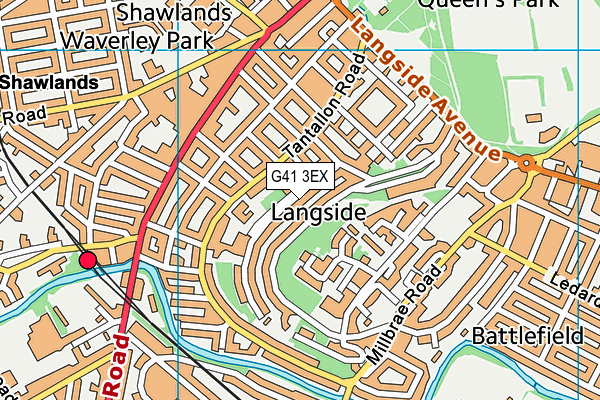 G41 3EX map - OS VectorMap District (Ordnance Survey) G41 3EX map - OS VectorMap District (Ordnance Survey)