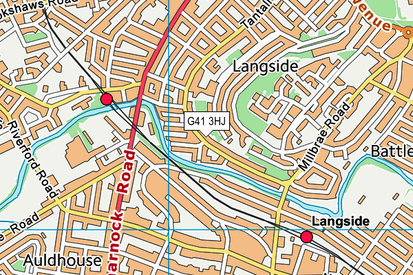 G41 3HJ map - OS VectorMap District (Ordnance Survey)