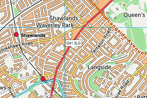 G41 3LG map - OS VectorMap District (Ordnance Survey) G41 3LG map - OS VectorMap District (Ordnance Survey)