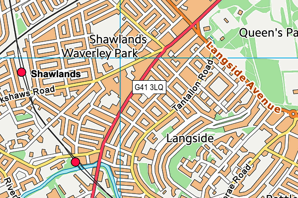 G41 3LQ map - OS VectorMap District (Ordnance Survey)
