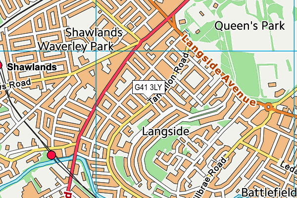 G41 3LY map - OS VectorMap District (Ordnance Survey) G41 3LY map - OS VectorMap District (Ordnance Survey)