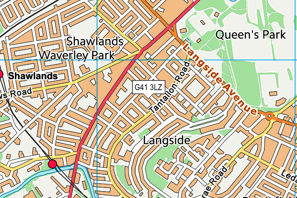 G41 3LZ map - OS VectorMap District (Ordnance Survey) G41 3LZ map - OS VectorMap District (Ordnance Survey)