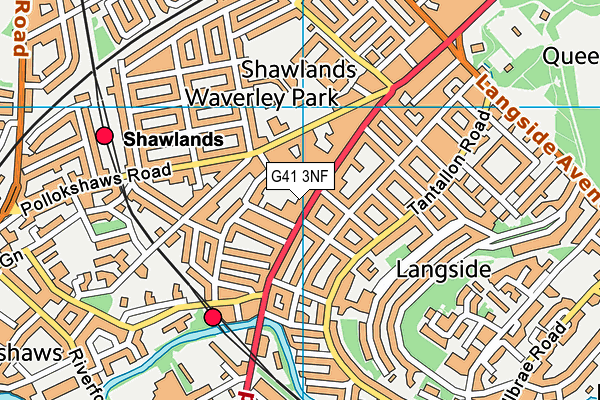G41 3NF map - OS VectorMap District (Ordnance Survey)