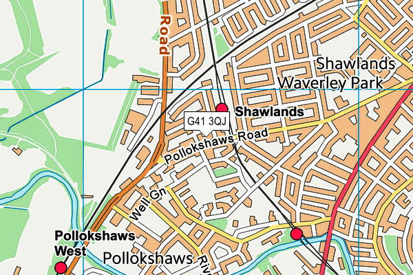 G41 3QJ map - OS VectorMap District (Ordnance Survey) G41 3QJ map - OS VectorMap District (Ordnance Survey)