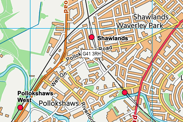 G41 3RH map - OS VectorMap District (Ordnance Survey)