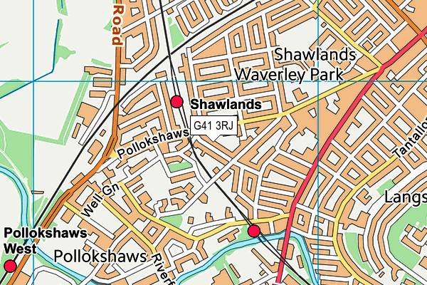 G41 3RJ map - OS VectorMap District (Ordnance Survey) G41 3RJ map - OS VectorMap District (Ordnance Survey)
