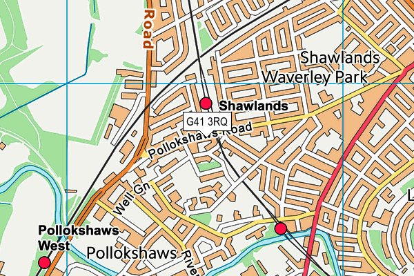 G41 3RQ map - OS VectorMap District (Ordnance Survey) G41 3RQ map - OS VectorMap District (Ordnance Survey)