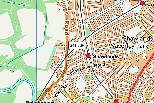 G41 3SP map - OS VectorMap District (Ordnance Survey)