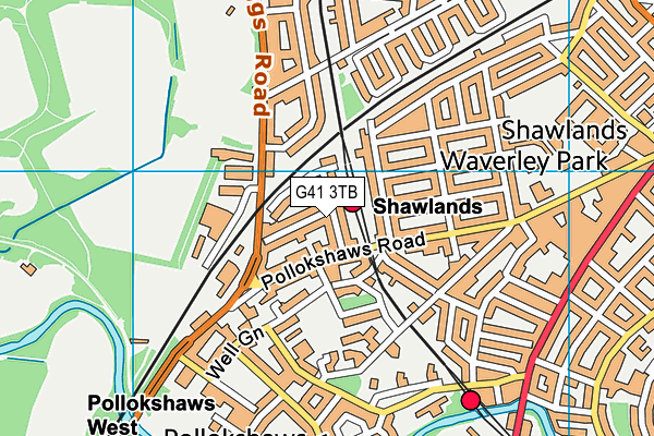 G41 3TB map - OS VectorMap District (Ordnance Survey) G41 3TB map - OS VectorMap District (Ordnance Survey)