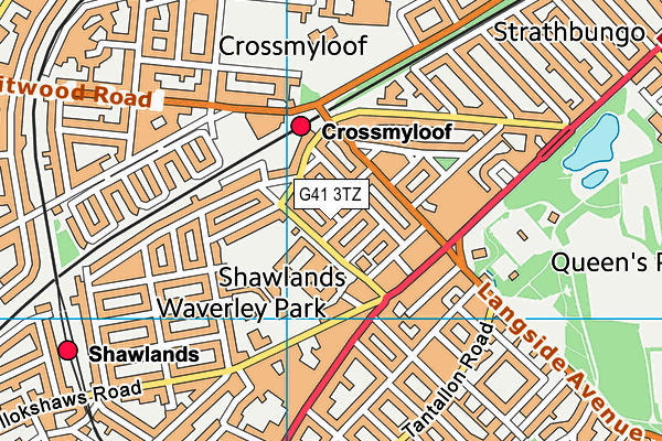 G41 3TZ map - OS VectorMap District (Ordnance Survey) G41 3TZ map - OS VectorMap District (Ordnance Survey)