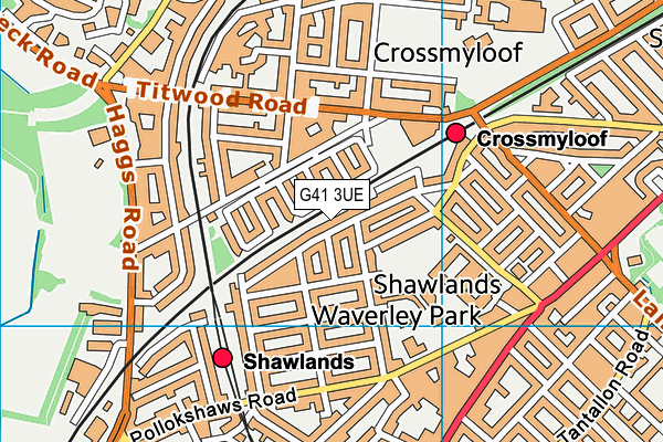 G41 3UE map - OS VectorMap District (Ordnance Survey) G41 3UE map - OS VectorMap District (Ordnance Survey)
