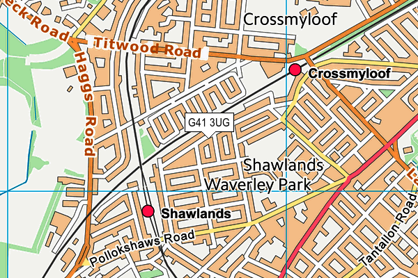 G41 3UG map - OS VectorMap District (Ordnance Survey)