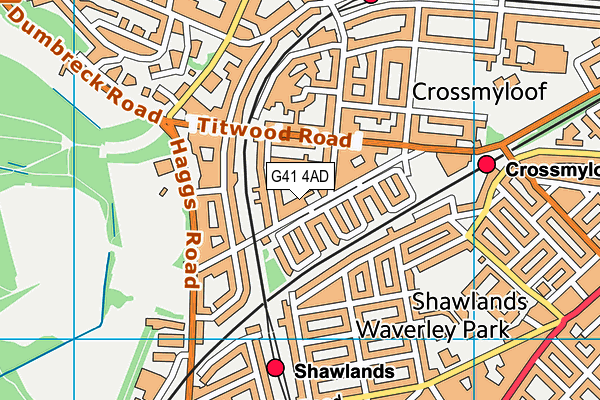 G41 4AD map - OS VectorMap District (Ordnance Survey) G41 4AD map - OS VectorMap District (Ordnance Survey)