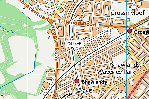G41 4AE map - OS VectorMap District (Ordnance Survey) G41 4AE map - OS VectorMap District (Ordnance Survey)