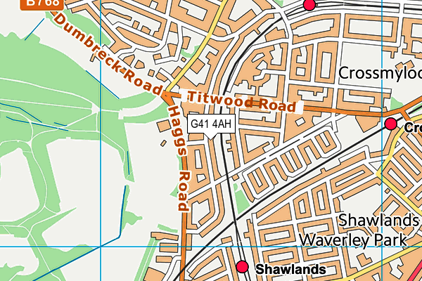 G41 4AH map - OS VectorMap District (Ordnance Survey) G41 4AH map - OS VectorMap District (Ordnance Survey)