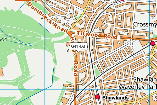 G41 4AT map - OS VectorMap District (Ordnance Survey) G41 4AT map - OS VectorMap District (Ordnance Survey)