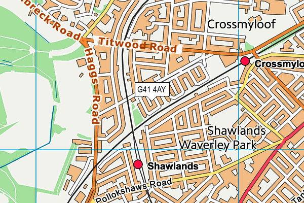 G41 4AY map - OS VectorMap District (Ordnance Survey) G41 4AY map - OS VectorMap District (Ordnance Survey)