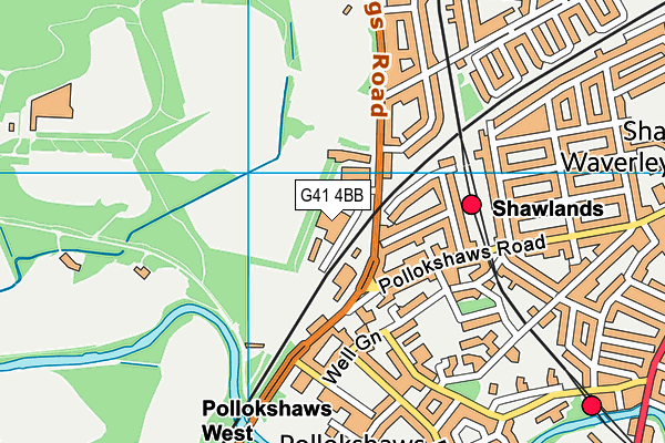 G41 4BB map - OS VectorMap District (Ordnance Survey) G41 4BB map - OS VectorMap District (Ordnance Survey)