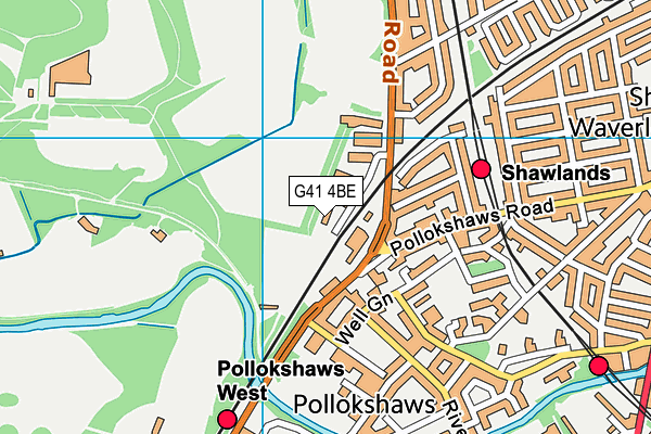 G41 4BE map - OS VectorMap District (Ordnance Survey) G41 4BE map - OS VectorMap District (Ordnance Survey)