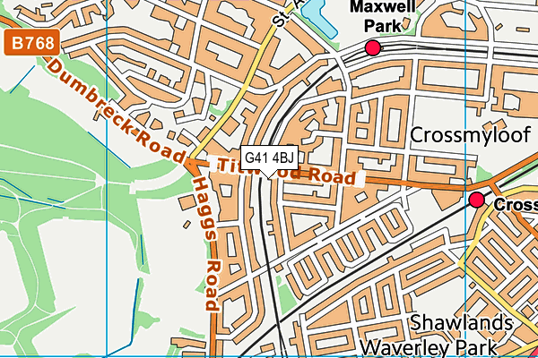 G41 4BJ map - OS VectorMap District (Ordnance Survey) G41 4BJ map - OS VectorMap District (Ordnance Survey)