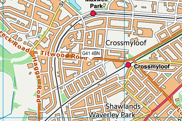 G41 4BN map - OS VectorMap District (Ordnance Survey) G41 4BN map - OS VectorMap District (Ordnance Survey)