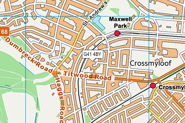 G41 4BY map - OS VectorMap District (Ordnance Survey) G41 4BY map - OS VectorMap District (Ordnance Survey)