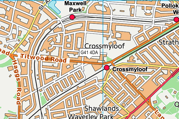 G41 4DA map - OS VectorMap District (Ordnance Survey) G41 4DA map - OS VectorMap District (Ordnance Survey)