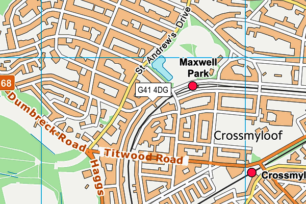 G41 4DG map - OS VectorMap District (Ordnance Survey) G41 4DG map - OS VectorMap District (Ordnance Survey)